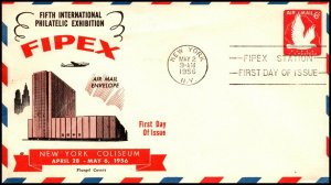 Scott UC25 6 Cents Eagle Fluegel FIPEX Cachet FDC Unaddressed