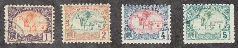 Somali Coast - 1902 - SC 34-37 - Used - 34 pulled perf