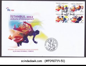 TURKEY - 2012 EUROPEAN CAPITAL OF SPORTS - 4V - FDC