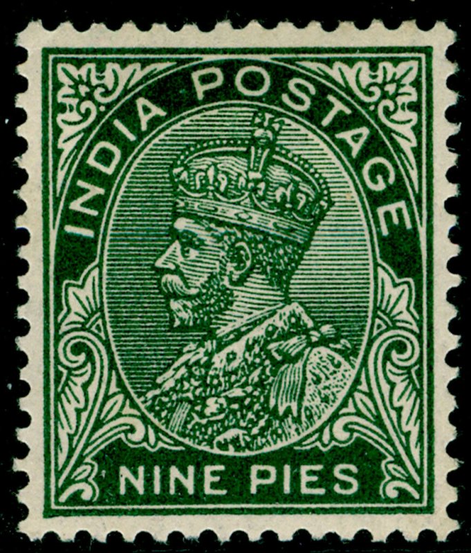 INDIA SG233, 9p deep green, M MINT.