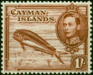 Cayman Islands 1938 1s Red-Brown SG123 Fine LMM