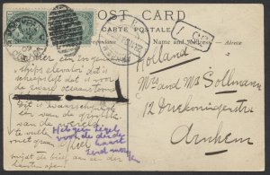 1909 Montreal Elevator in the Harbor' Post Card to Arnhem Holland 2c UPU Rate