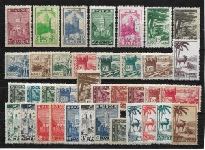 French Morocco 1939-42,Complete Issue 37 stamps,Scott # 149-175,VF MNH** (FR-1)