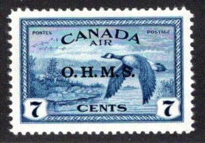 CO1, Scott, 7c Air Mail Official, Overprinted O.H.M.S., MLH, VF/XF, Canada