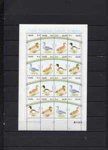 PAKISTAN 1992 BIRDS SHEET OF 16 STAMPS MNH