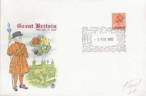 4/2/1980 10p PHOSPHOR CENTRE BAND FDC