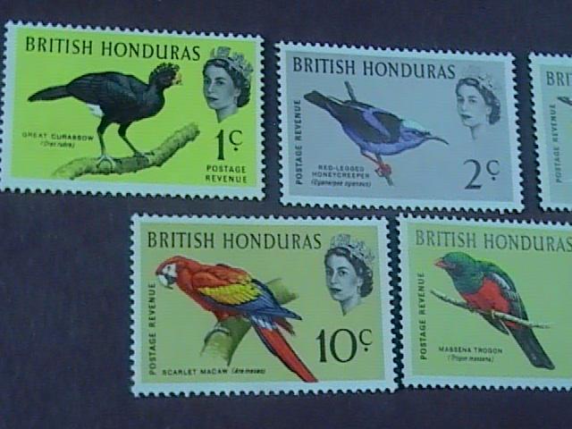 BRITISH HONDURAS # 167a-175a-MINT/NEVER HINGED--COMPLETE SET---BIRDS--QEII--1967