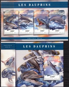 Togo 2018 Marine Life Dolphins sheet + S/S MNH