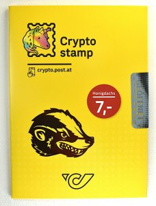 AUSTRIA CRYPTO STAMP 2.0 HONEY BADGER BLACK, 2020