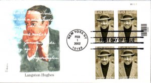 #3557 Langston Hughes Plate Edken FDC