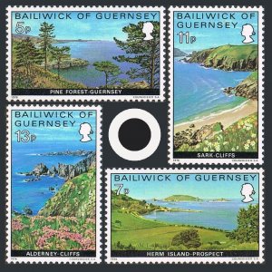 Guernsey 137-140,MNH.Michel 137-140. Views 1976.Pine Forest;Herm Harbor;Cliffs,