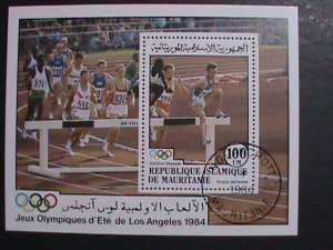 MAURITANIA-1984 SUMMER OLYMPIC GAMES-LOS ANGELES'84 USA  -CTO S/S VERY FINE