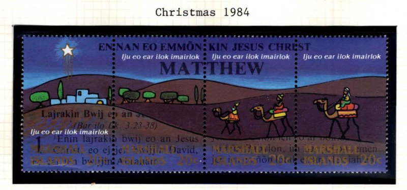 Marshall Islands Scott 58 MNH** Christmas strip