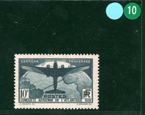 FRANCE Air Mail Scott.C17 10Fr High Value (1936) AEROPLANE Mint LMM c$290 SBG10