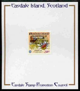 Easdale 1991 65th Birthday of Queen Elizabeth overprinted...