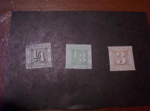 GER. STATE THURN&TAXIS #s 21,22,&26