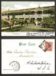 JAMAICA - Postal History - Entrance Mandeville Hotel Postcard (1907) Used