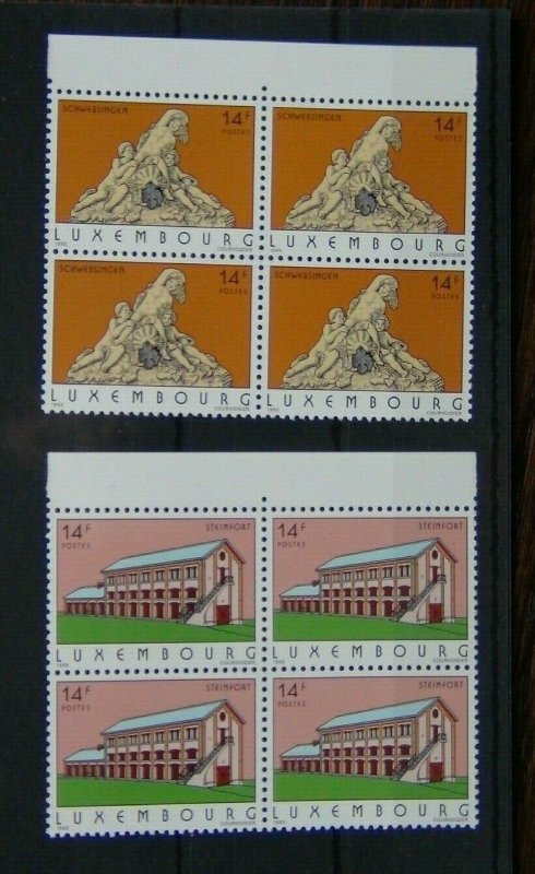 Luxembourg 1993 Tourism set in block x 4 MNH