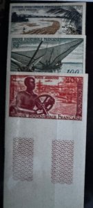 French Equatorial Africa - 1953 SC C39-C41 MNH  Imperf  Set