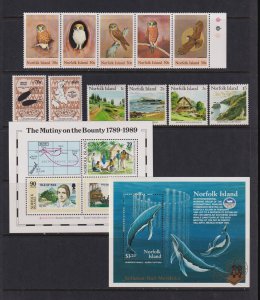 Norfolk Island - 11 stamps, 2 souvenir sheets, cat. $ 34.00