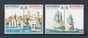 Montserrat 1976 American Bicentennial Scott # 359a - 361a MNH