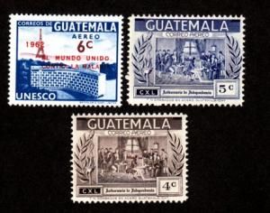 Guatemala # C255-C256, C258 Mint!