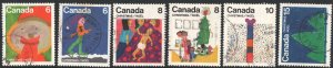 Canada SC#674-679 6¢-15¢ Christmas Issues (1975) Used