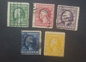 US Scott 374 375 376 378 381 Used Stamp Lot z9779