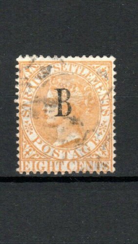 British PO in Siam 1883 8c orange Straits Settlements B opt SG 20 FU 