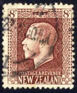 New Zealand Sc# 157 Used 1922 8p red brown King George V