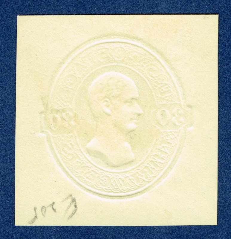 [sto656] 1874 Scott#U205 30c Envelope Cut Square Mint cv:$70