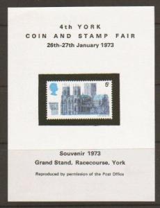 4th York Coin and Stamp Fair 1973 UK MNH