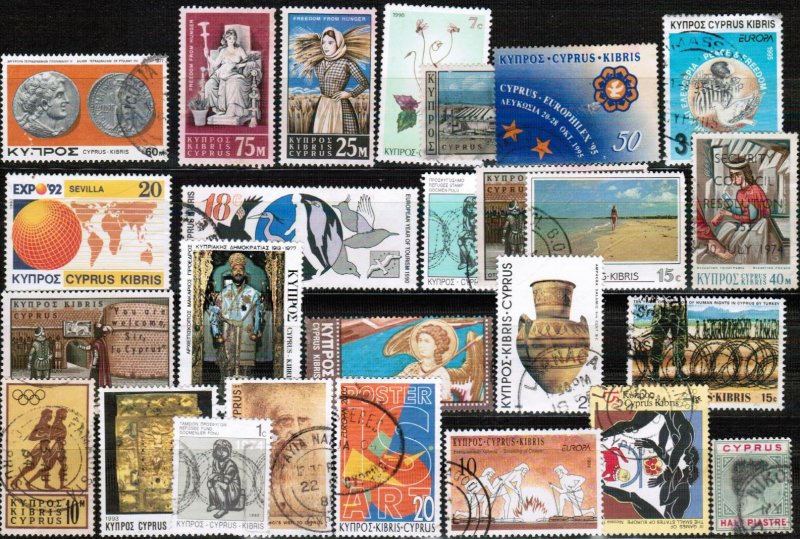 CYPRUS SMALL USED SELECTION OF GOOD STAMPS -1