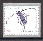 Austria 2009 Beetle Rosalia Alpina from Coil,  Scott No(s).  2214 MNH