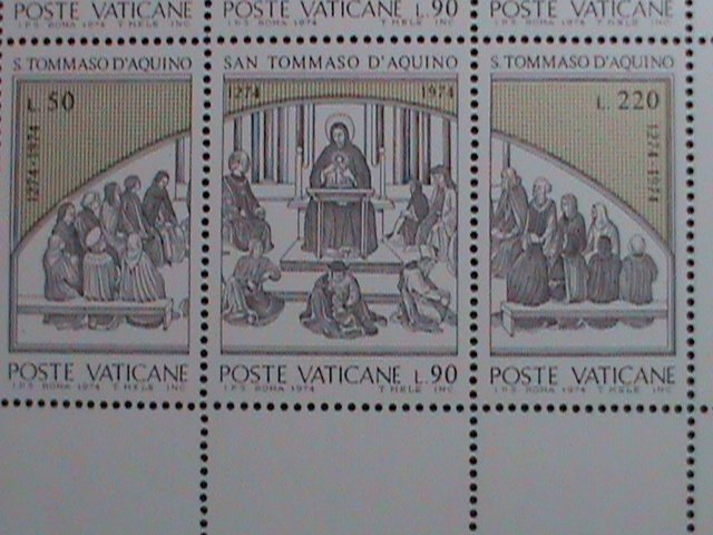 ​VATICAN CITY 1974-SC#557a ST.THOMAS AQUINAS -SCHOLASTIC PHILOSOPHER MNH BLOCK