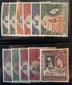 Basutoland 1954 SC 46-56 MNH Set Queen