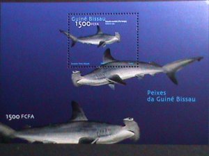 GUINEA BISSAU-2002 LOVELY SHARK  -MNH S/S VERY FINE WE SHIP TO WORLD WIDE.