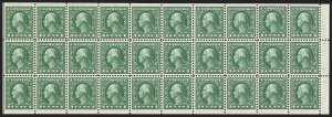 MOMEN: US #498f BOOKLET PANE OF 30 POSITION G MINT OG NH XF PF CERT LOT #87572-1