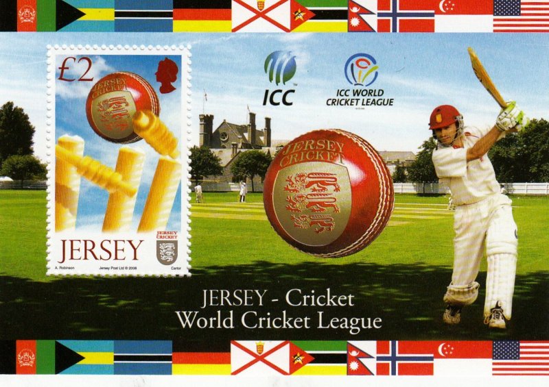 Jersey 2008,  Cricket Miniature Sheet unmounted Mint NHM