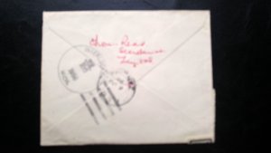 VERY RARE ZANZIBAR 1958 REGISTERED COVER “FORWARDED” WITH OUT ADDITIONAL POSTAGE