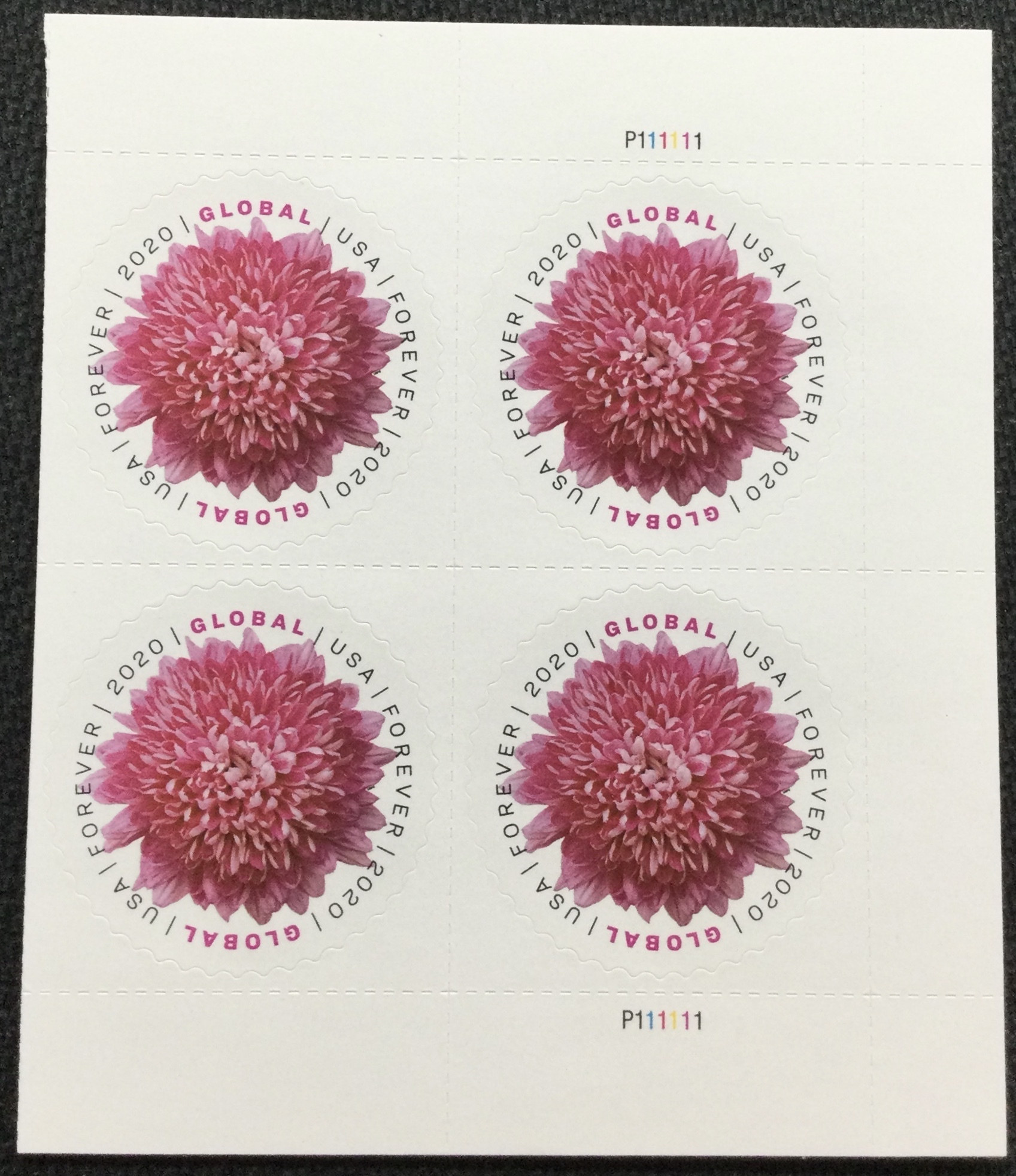 MNH 2020 Chrysanthemum Single Global Forever Stamp - US SCOTT #5460