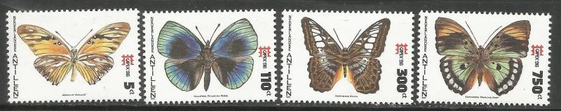 CURACAO, 766-769, H, BUTTERFLY