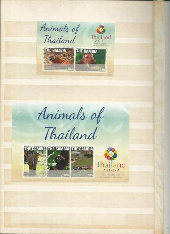 GAMBIA 2013 ANIMALS OF THAILAND SCOTT 3524-5  MNH COMPLETE SET 