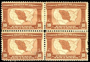 MALACK 327 F/VF OG Hr, Block, a RARE block of 4, nic..MORE.. w9489