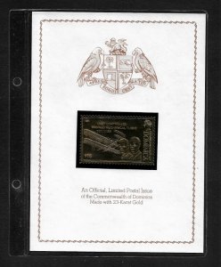 Dominica #578a 30-23KT Gold Foil Stamps For Aviation in a Nice Album