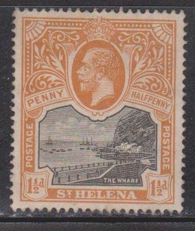 ST HELENA Scott # 63 MH - King George V & The Wharf