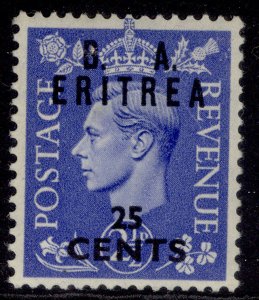 BRITISH OC OF ITALIAN COLONIES GVI SG E16, 25c on 2½d light ultramarine, M MINT.