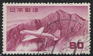 JAPAN  1952 Sc C33 Used VF, 80y Airmail, JSCA /Sakura A30 - Airplane, Yokohama