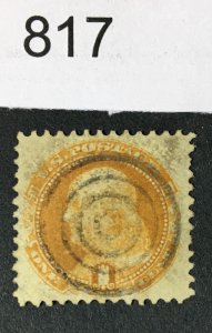 US STAMPS # 112 USED CAT. $150 LOT #817