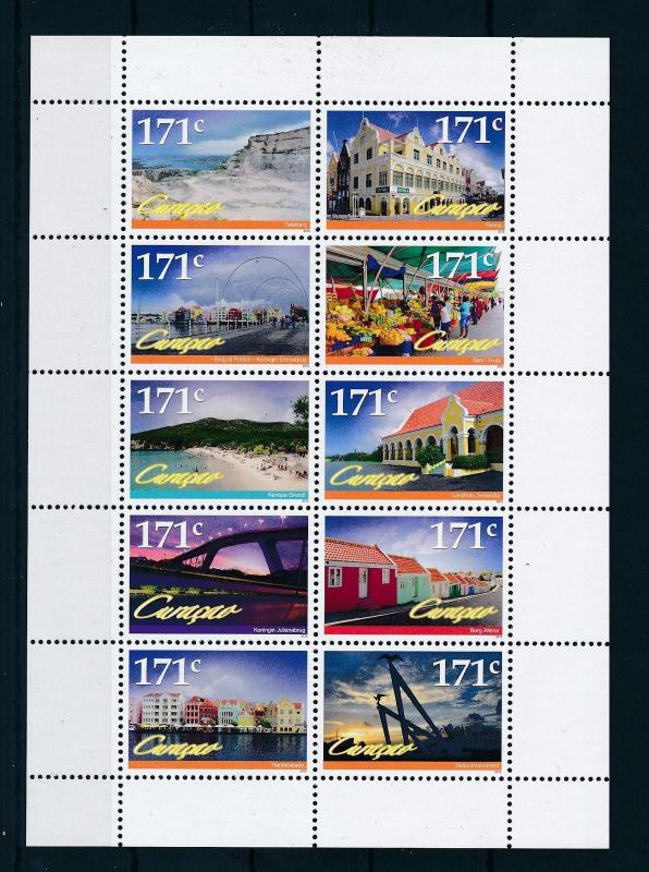 [CU094] Curacao 2012 Tourism Landscapes Sheet MNH